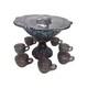Vtg Indiana Carnival Amethyst Pedestal Punch Bowl Set Heirloom 1950s 9 Piece Set