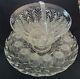 Vtg Jeannette Glass Punch Bowl Set 17 pc-UnderplatePedestalPunchbowlLadle&13Cups