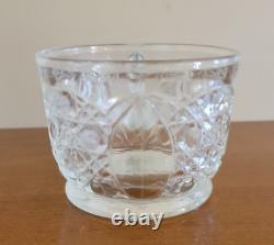 Vtg. L. E. Smith Daisy/Button Clearn MCM Punch Bowl Metal Stand 12 cups & Laddle