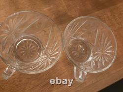 Vtg L. E. Smith Glass Galaxy Punch Bowl Set 12 Cups & Ladle Pinwheel Stars MCM