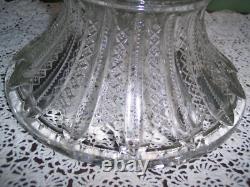 Vtg Punch Bowl withStand/Ladle 12 Cups Mardi Gras #42 Clear Glass Duncan Miller