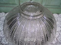Vtg Punch Bowl withStand/Ladle 12 Cups Mardi Gras #42 Clear Glass Duncan Miller