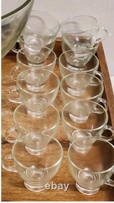 Vtg SILVER ELEGANCE 15pc PUNCH BOWL 12 Cups PITMAN DREITZER COLONY 1545 Complete