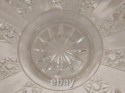 Vtg. Tiffin-Franciscan Royal Pattern 12 Clear Glass Punch Bowl With Ladle USED