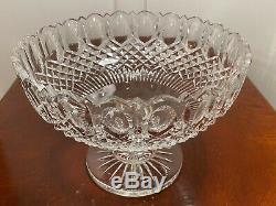 Vtg WATERFORD CRYSTAL Master-Cutter Large Footed Pedestal Centerpiece Punch Bowl