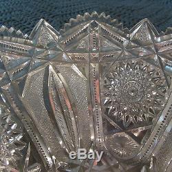 WEBSTER split vesica & bead pattern by CLARK 14 Punch-Bowl cut glass