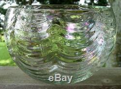 WEST VIRGINIA GLASS. Iridescent Luster Punch Bowl+Cups+Ladle. FREE Shipping