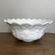 WESTMORELAND Vintage Paneled Grape Milk Glass Large White Punch Bowl