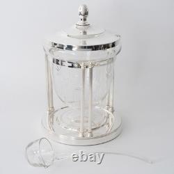 WMF Silver Plate Cut Glass Punch Bowl c1906