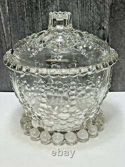 Walther Glass Bolero Series Clear Bubbles Germany 1960s Lidded Punch Bowl Tureen