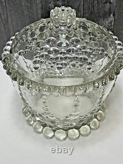 Walther Glass Bolero Series Clear Bubbles Germany 1960s Lidded Punch Bowl Tureen