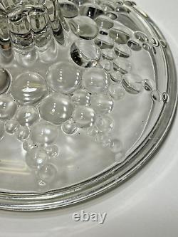 Walther Glass Bolero Series Clear Bubbles Germany 1960s Lidded Punch Bowl Tureen