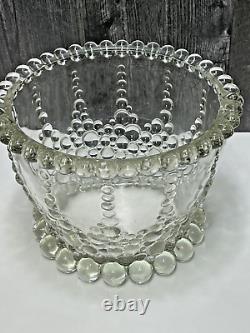 Walther Glass Bolero Series Clear Bubbles Germany 1960s Lidded Punch Bowl Tureen