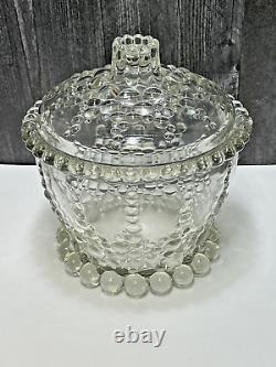 Walther Glass Bolero Series Clear Bubbles Germany 1960s Lidded Punch Bowl Tureen