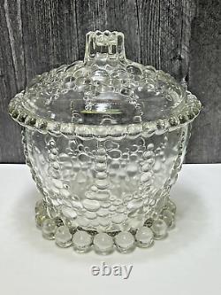 Walther Glass Bolero Series Clear Bubbles Germany 1960s Lidded Punch Bowl Tureen