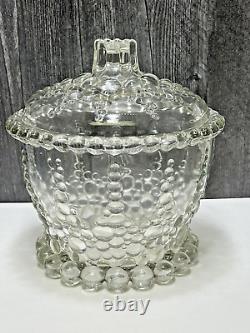 Walther Glass Bolero Series Clear Bubbles Germany 1960s Lidded Punch Bowl Tureen