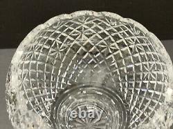 Waterford Crystal 9 Punch Bowl Pedestal Center Bowl Vintage Diamond & Star Cut