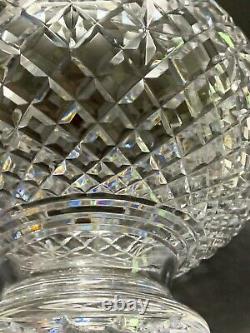 Waterford Crystal 9 Punch Bowl Pedestal Center Bowl Vintage Diamond & Star Cut