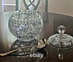 Waterford Crystal Antique Punch Bowl with Lid Vintage