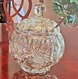 Waterford Crystal Antique Punch Bowl with Lid Vintage