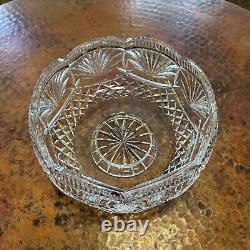 Waterford Crystal MASTER CUTTER Footed CENTERPIECE Large Tall PUNCH BOWL 9 Rare