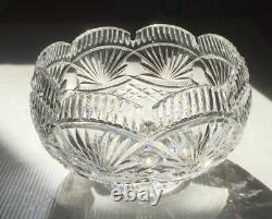 Waterford Crystal MASTER CUTTER Footed CENTERPIECE Large Tall PUNCH BOWL 9 Rare