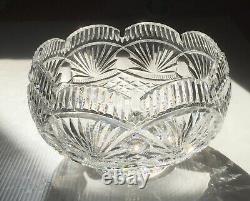 Waterford Crystal MASTER CUTTER Footed CENTERPIECE Large Tall PUNCH BOWL 9 Rare