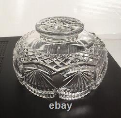 Waterford Crystal MASTER CUTTER Footed CENTERPIECE Large Tall PUNCH BOWL 9 Rare