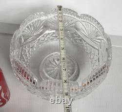 Waterford Crystal MASTER CUTTER Footed CENTERPIECE Large Tall PUNCH BOWL 9 Rare