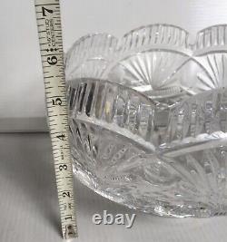 Waterford Crystal MASTER CUTTER Footed CENTERPIECE Large Tall PUNCH BOWL 9 Rare