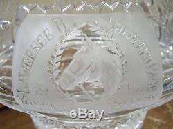 Waterford Crystal Punch Bowl Horse Racing Championship Trophy 1982 Yonkers Race