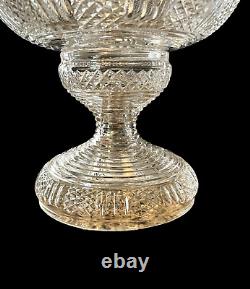 Waterford Crystal Punch Bowl Master Cutter 2 Piece Pedestal