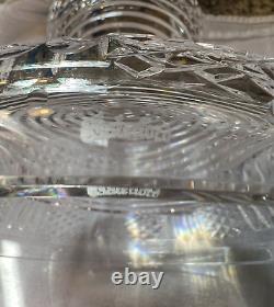 Waterford Crystal Punch Bowl Master Cutter 2 Piece Pedestal