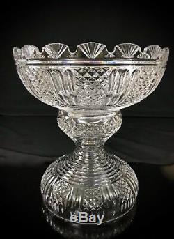 Waterford Period Piece Crystal 2 Piece Centerpiece Punch Bowl Ireland