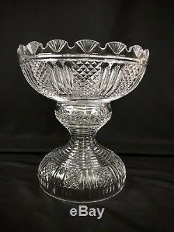 Waterford Period Piece Crystal 2 Piece Centerpiece Punch Bowl Ireland