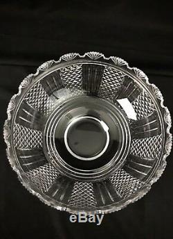 Waterford Period Piece Crystal 2 Piece Centerpiece Punch Bowl Ireland