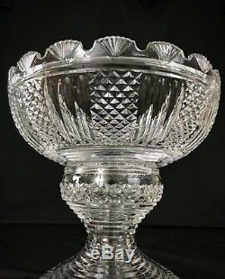 Waterford Period Piece Crystal 2 Piece Centerpiece Punch Bowl Ireland