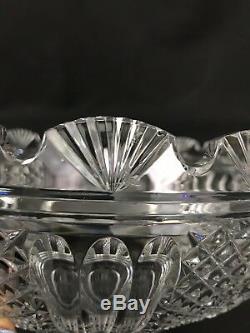 Waterford Period Piece Crystal 2 Piece Centerpiece Punch Bowl Ireland