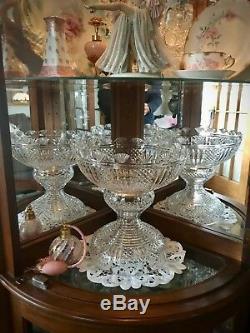 Waterford Period Piece Crystal 2 Piece Centerpiece Punch Bowl Ireland