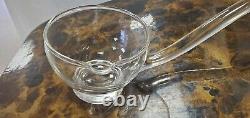 West Virginia Crystal Punch Bowl Set with 12 Roly Poly Glasses and Ladle. New