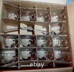 West Virginia Glass Punch Bowl Set In Original Box