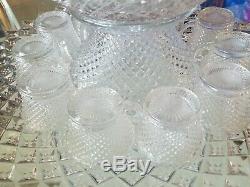 Westmoreland English Hobnail Punch Bowl Base Underplate 15 Cups
