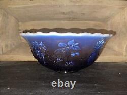 Westmoreland Glass Lilac Opalescent Three Fruits Pattern 13 Punch Bowl