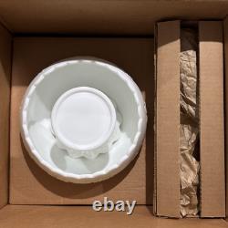 Westmoreland Glass Punch Bowl Paneled Fruit Complete Set 15 Pieces Very Nice