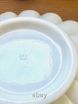 Westmoreland Milk Glass Grape Punch Bowl 12 Cups Hooks
