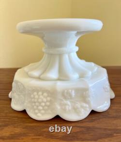 Westmoreland Milk Glass Grape Punch Bowl 12 Cups Hooks