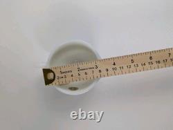 Westmoreland Milk Glass Paneled Grape Punch Bowl with Cup Vintage USA