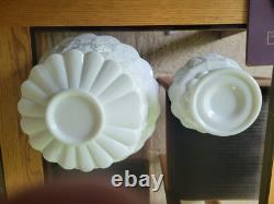 Westmoreland Milk Glass Punch Bowl Paneled Grape