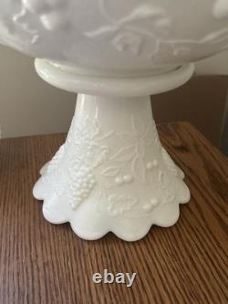 Westmoreland Milk Glass Punch Bowl Set VTG 14pc