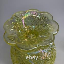 Westmoreland Thumbelina Childrens Punch Bowl 7pc Set Uranium Vaseline Iridescent